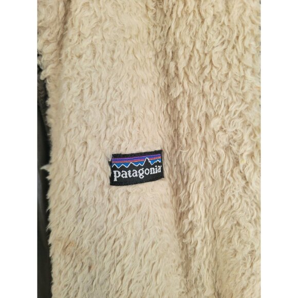 Patagonia Women's Reversible Fleece Vest Brown Beige M Full Zip - Picture 2 of 4